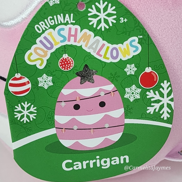 CARRIGAN 🎄 Pink Christmas Tree Xmas 2024 Original Squishmallows By Kellytoy NWT - Picture 3 of 8